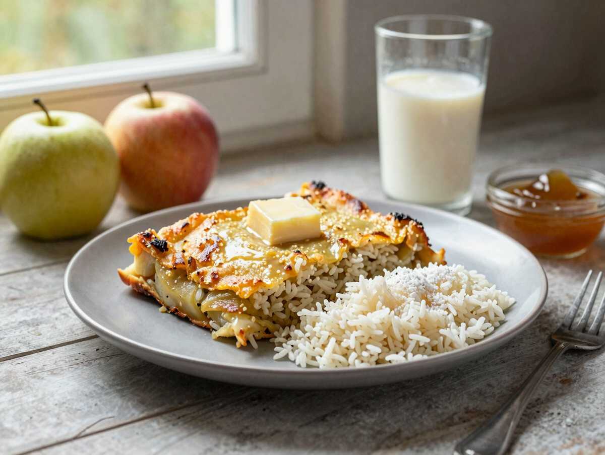 Köstliches Rezept für Apfel-Reis-Auflauf: Ein Muss für alle Naschkatzen! – während der Zubereitung