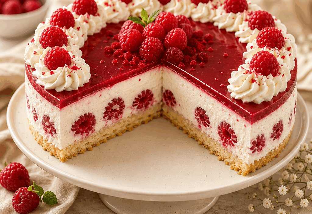 Himbeer-Quark-Sahnetorte