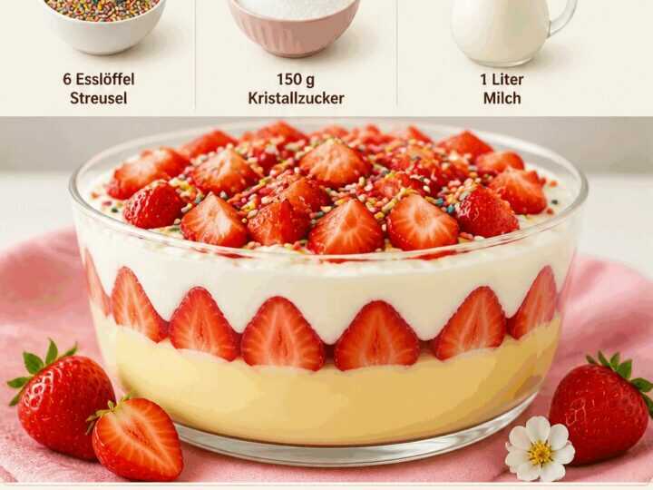 Köstliches Rezept für Erdbeer-Vanille-Pudding, das Sie probieren müssen!