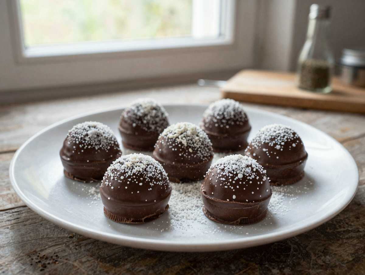 Köstliches Rezept für hausgemachte Eierlikör-Pralinen – während der Zubereitung