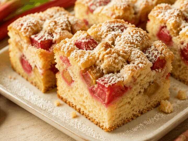 Köstliches Rezept für Rhabarberkuchen vom Blech – Ein Muss für jeden Kuchenliebhaber!
