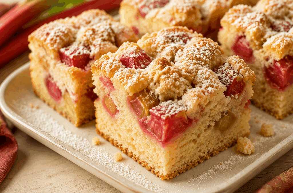 Köstliches Rezept für Rhabarberkuchen vom Blech – Ein Muss für jeden Kuchenliebhaber!