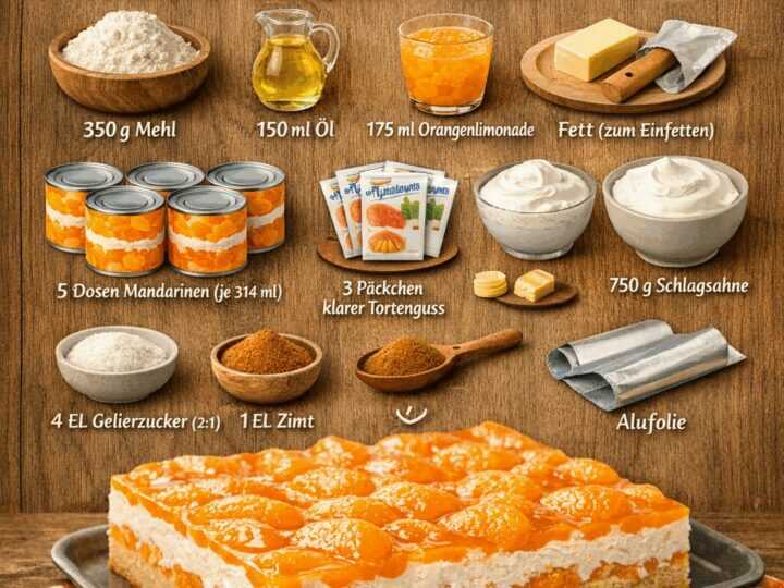 Köstliches Rezept für saftige Mandarinen-Schmandschnitten