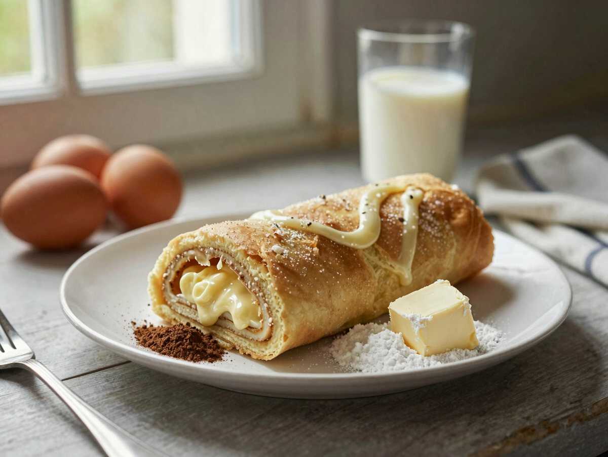 Köstliches Rezept für Schwarz-Weiß-Biskuitrolle, das alle begeistern wird! – während der Zubereitung