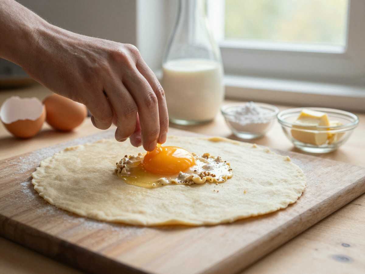 Köstliches Rezept für unwiderstehliche Esterhazyschnitten – während der Zubereitung
