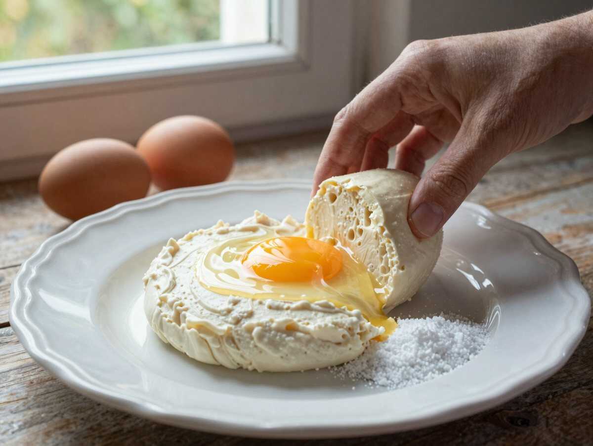 Köstliches Rezept: Quarkkuchen ohne Boden, einfach und schnell! – während der Zubereitung