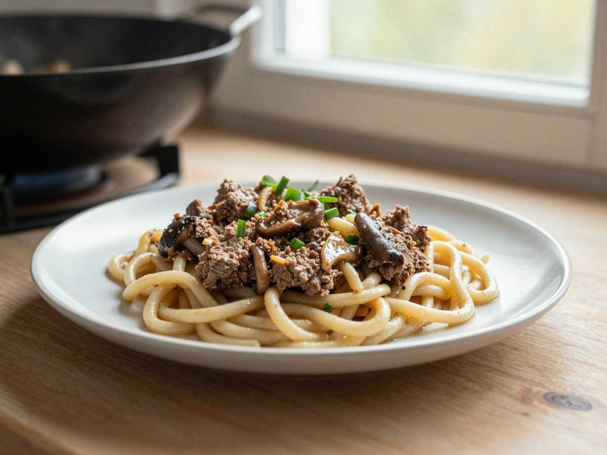 Köstliches Rindfleisch Lo Mein: Schnelle Hausgemachte Köstlichkeit zum Genießen! – während der Zubereitung