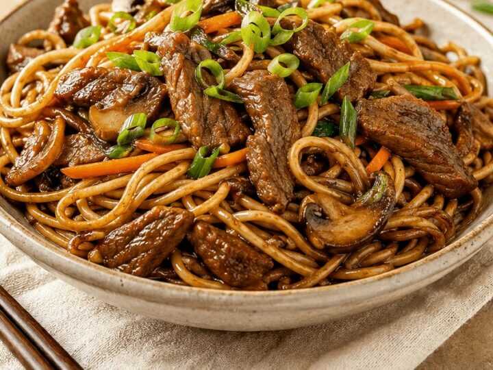 Köstliches Rindfleisch Lo Mein: Schnelle Hausgemachte Köstlichkeit zum Genießen!