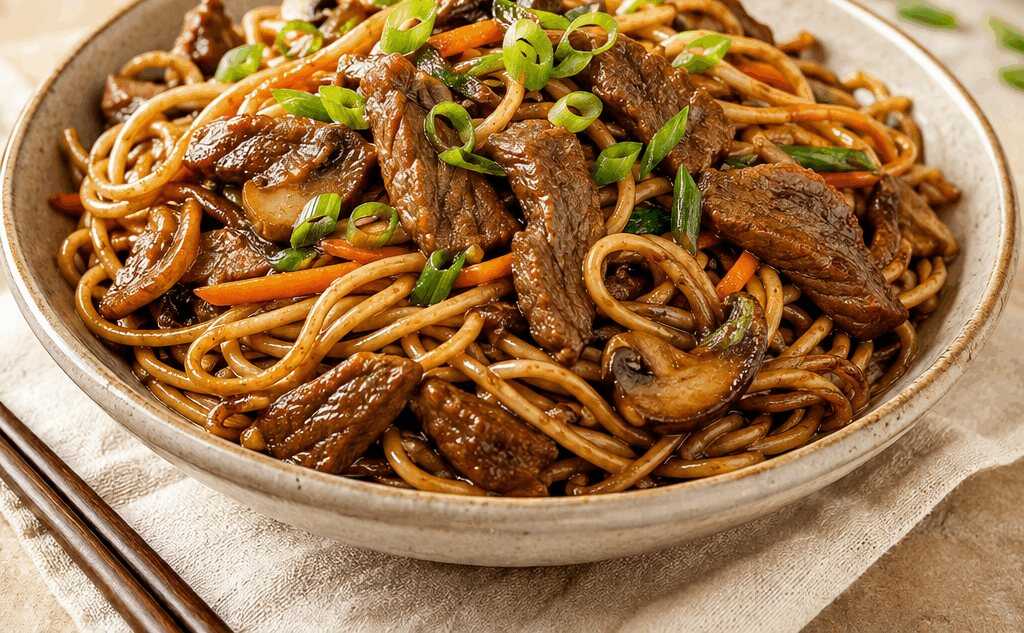 Köstliches Rindfleisch Lo Mein: Schnelle Hausgemachte Köstlichkeit zum Genießen!