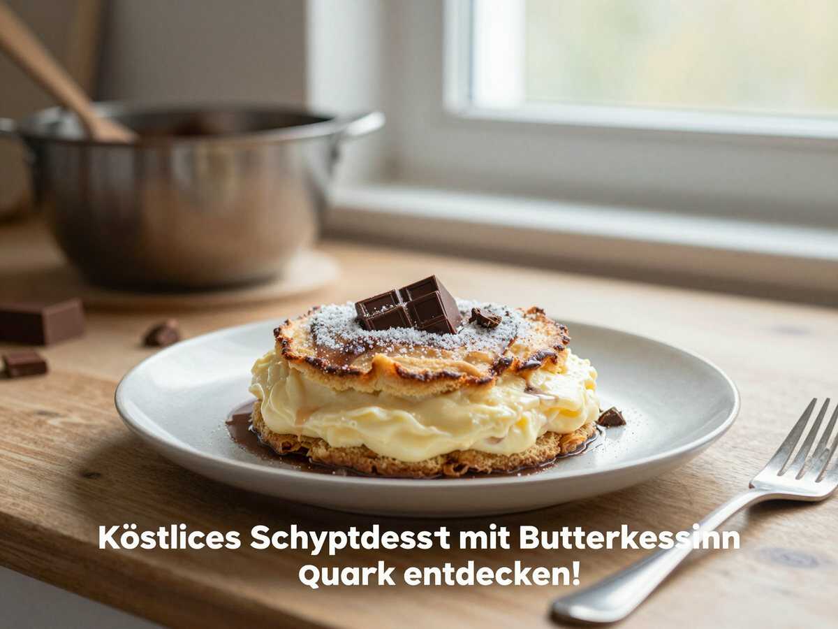 Köstliches Schichtdessert mit Butterkeksen und Quark entdecken! – während der Zubereitung