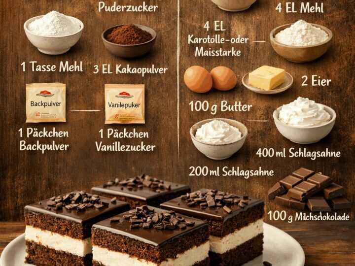 Köstliches Schokoschnitten-Rezept mit zarter Creme!