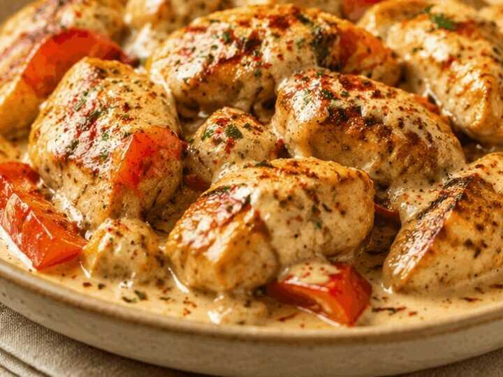 Köstliches Türkisches Hähnchen mit Verführerischer Weißer Cremesauce – Ein Genuss für die Sinne!