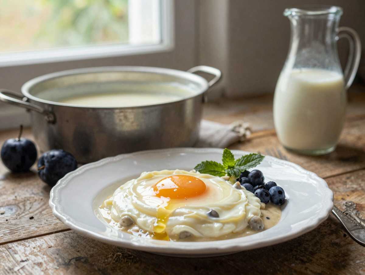 Köstliches Vanillecreme-Dessert, das süchtig macht! – während der Zubereitung
