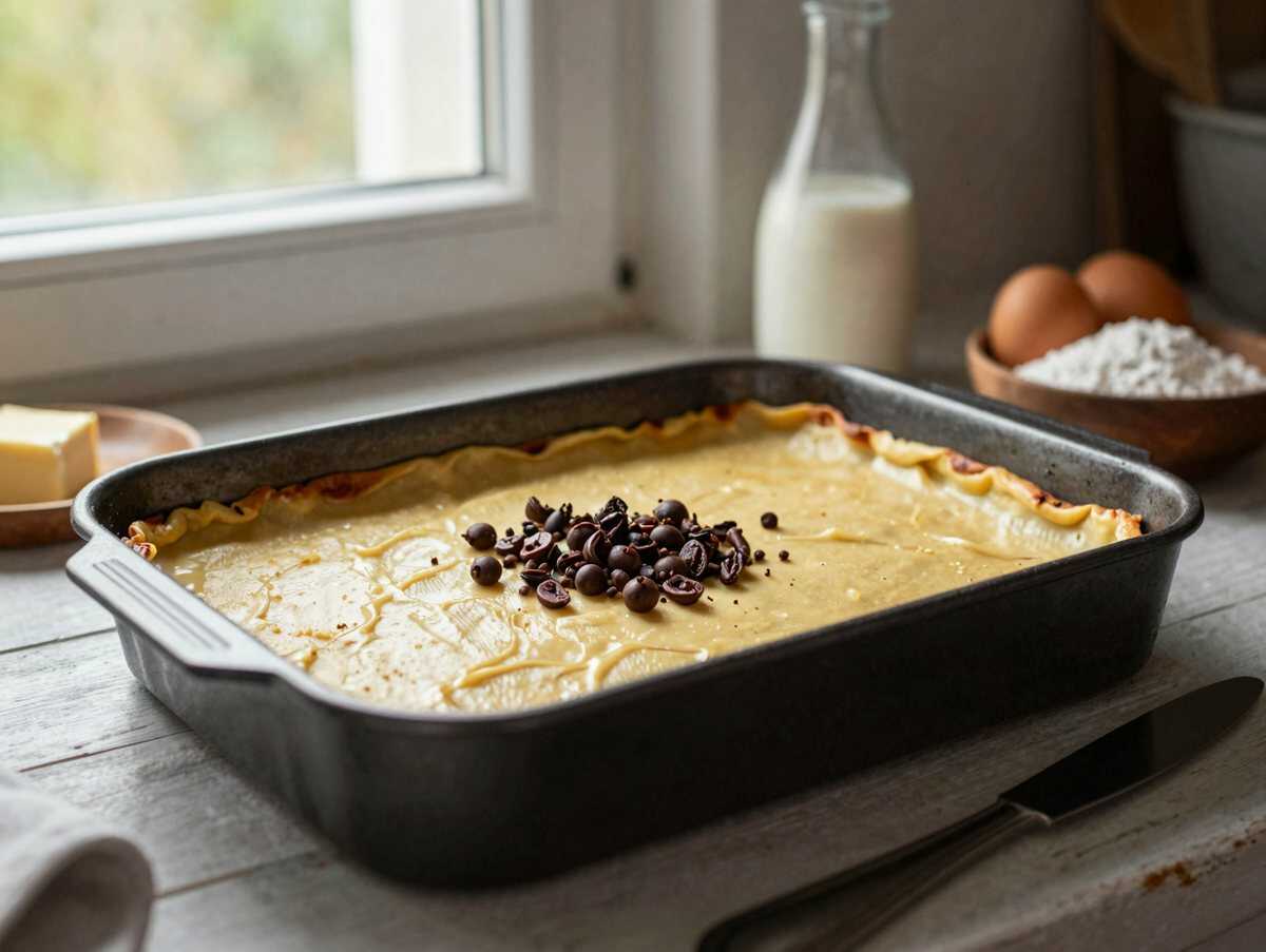 Köstliches Zitronenkuchen-Rezept mit Schokostreuseln, das alle begeistern wird! – während der Zubereitung