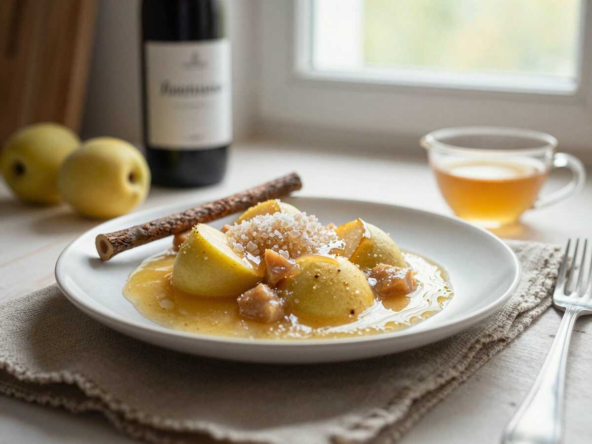 Köstliches Zwetschkensülzchen an Marzipansauce – So einfach gelingt der Genuss! – während der Zubereitung