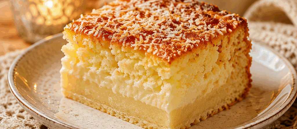 Kokos-Magiekuchen: Ein unwiderstehlicher Genuss! – so sieht es fertig aus