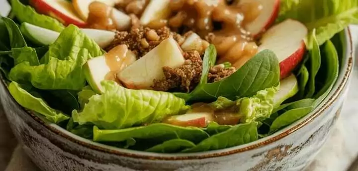Kopfsalat mit Apfelessig und Zucker