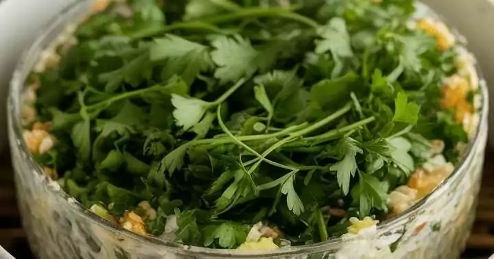 Kräutersalat mit Petersilie und Schnittlauch