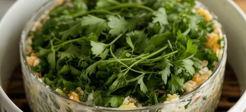 Kräutersalat mit Petersilie und Schnittlauch