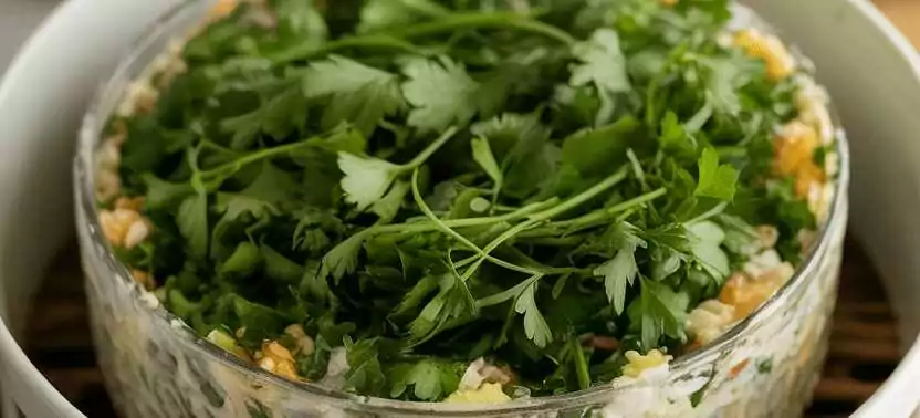 Kräutersalat mit Petersilie und Schnittlauch