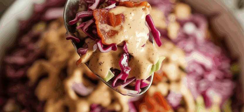 Krautsalat mit mildem Senfdressing – so sieht es fertig aus