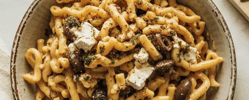 Kritharaki Salat aus Griechenland mit 200 g Feta