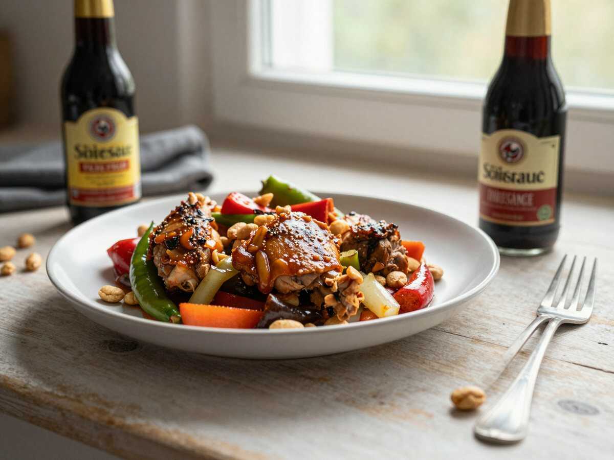 Kung Pao Huhn aus dem Crockpot: Einfacher Genuss für gemütliche Abendessen! – während der Zubereitung