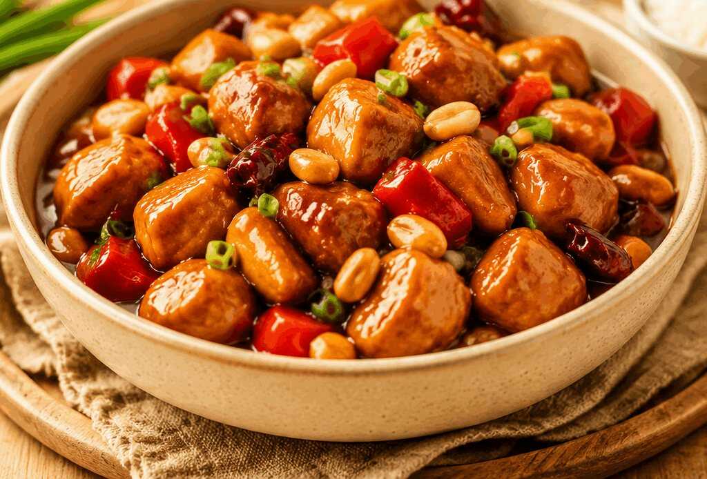 Kung Pao Huhn aus dem Crockpot: Einfacher Genuss für gemütliche Abendessen!