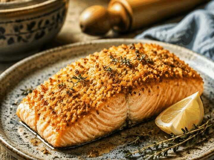 Lachs mit Honig-Senf-Kruste aus dem Airfryer – gelingt garantiert, auch Anfängern