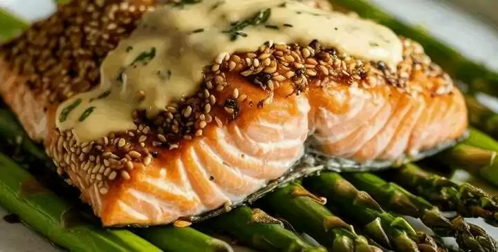 Lachsfilet mit Sesamkruste im Airfryer