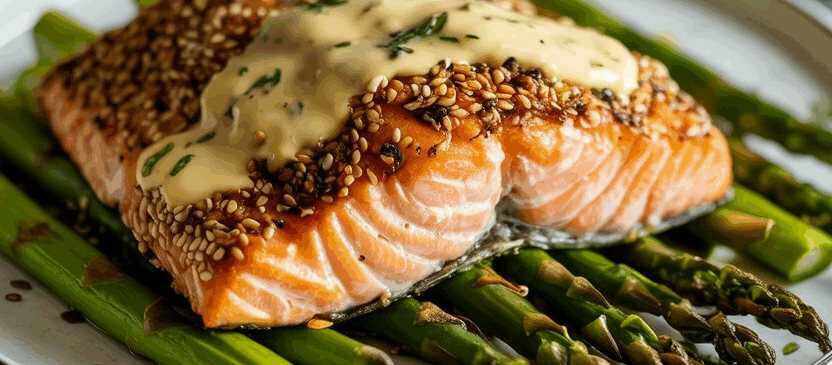Lachsfilet mit Sesamkruste im Airfryer
