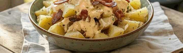 Lauwarmer Kartoffelsalat für Grillabende