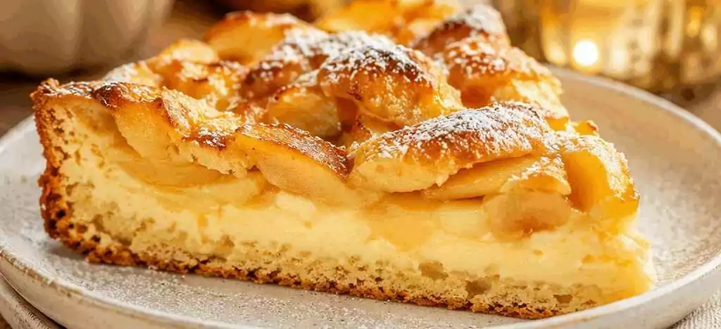 Leckere Apfelkuchen-Kreation mit Vanillepudding, die du probieren musst! – so sieht es fertig aus