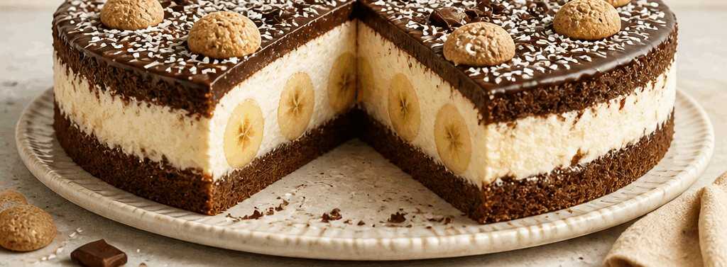 Bananen-Amaretto-Torte mit Quark-Creme