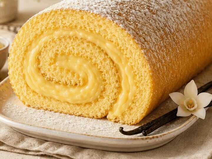 Leckere Biskuitrolle: Das unwiderstehliche Rezept mit Puddingfüllung!