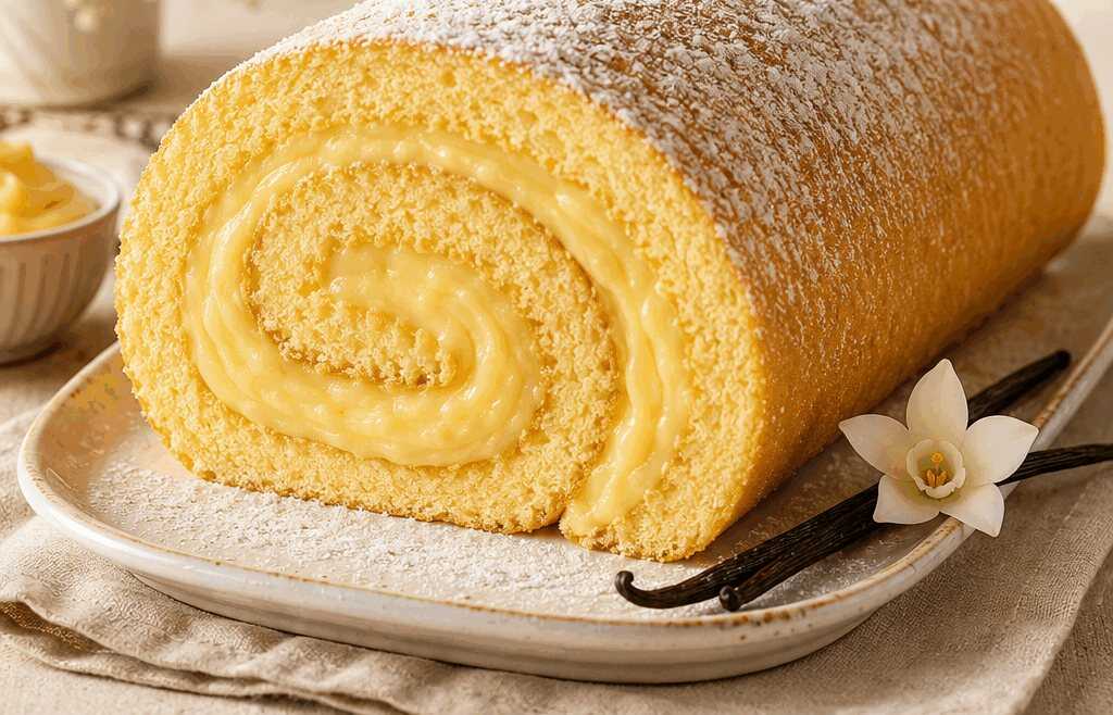 Leckere Biskuitrolle: Das unwiderstehliche Rezept mit Puddingfüllung!
