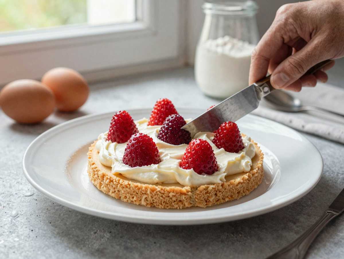 Leckere Erdbeer-Raffaello-Torte mit Quark: Das ultimative Rezept, das du ausprobieren musst! – während der Zubereitung