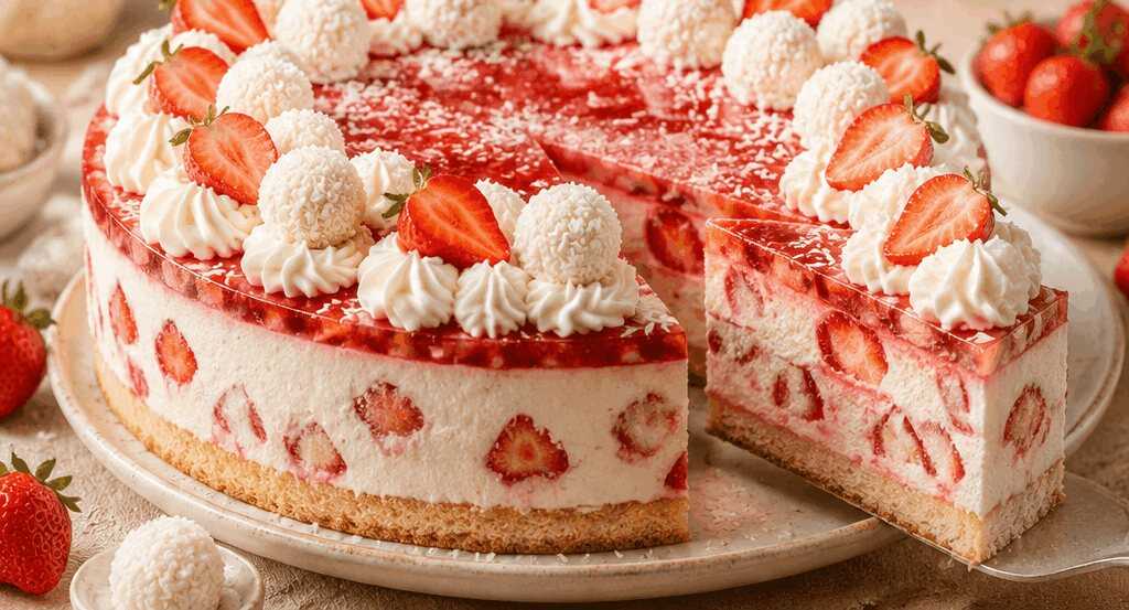 Leckere Erdbeer-Raffaello-Torte mit Quark: Das ultimative Rezept, das du ausprobieren musst!