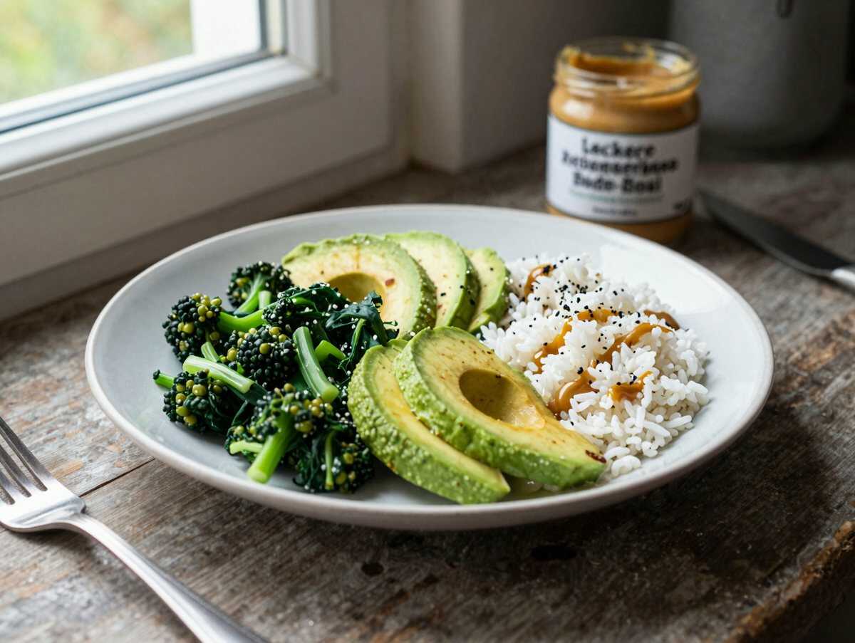 Leckere Erdnuss-Kichererbsen-Buddha-Bowl in nur 10 Minuten zubereitet! – während der Zubereitung