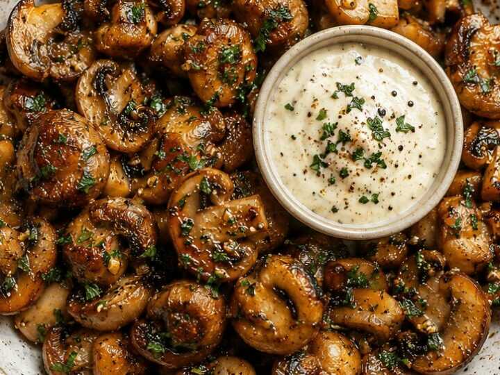 Leckere gebratene Pilze mit Knoblauch-Dip: Das perfekte Rezept für Pilzliebhaber!