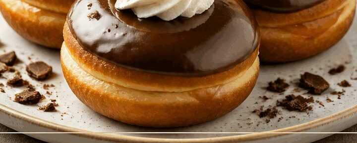 Leckere glasierte Krapfen mit Sahnehäubchen – Entdecke das Rezept!