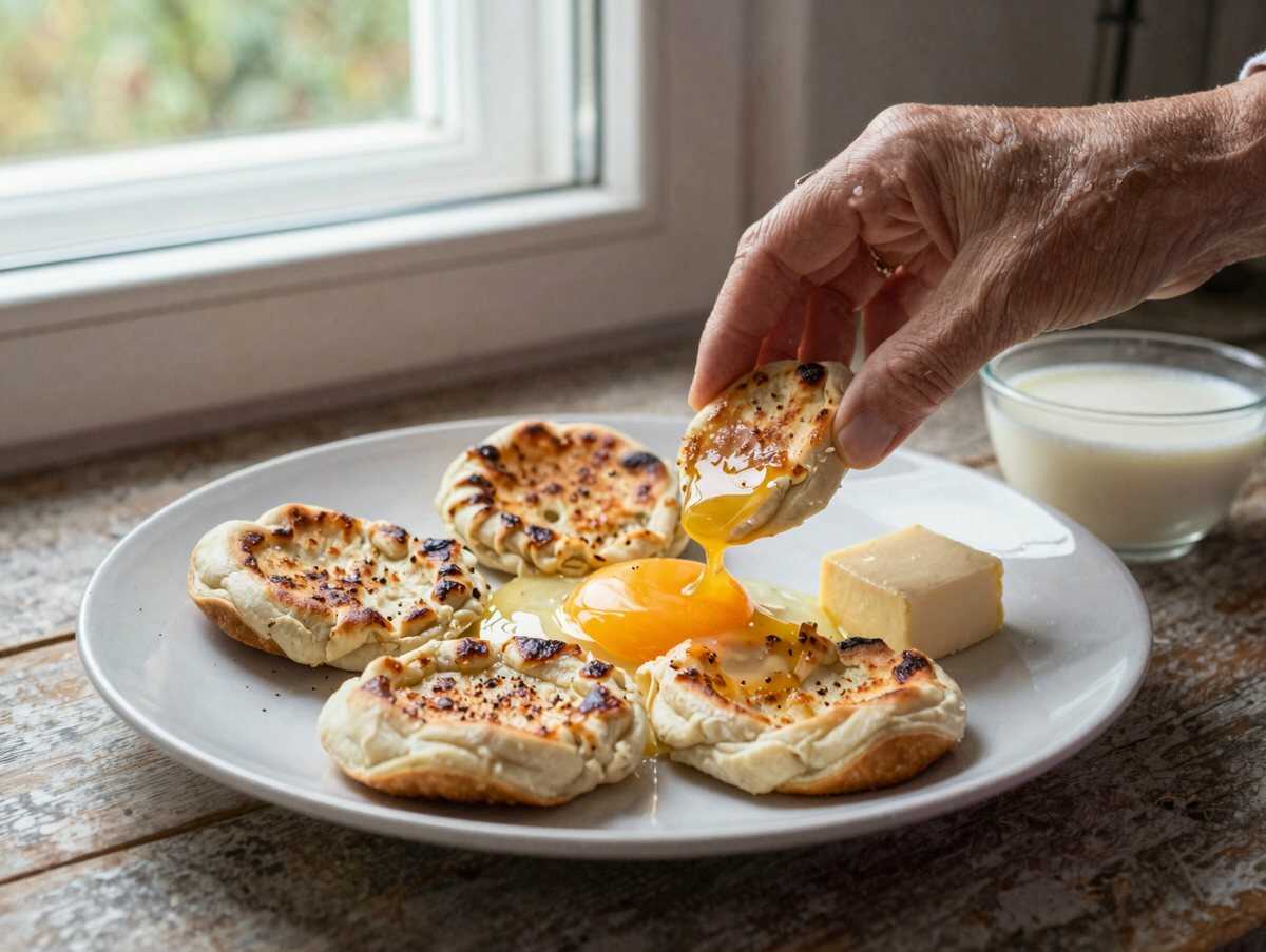 Leckere Kräppelchen von Oma die ich 2x pro Woche backe! – während der Zubereitung