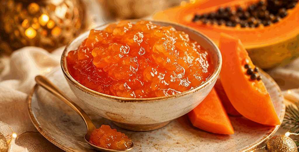 Leckere Papaya-Marmelade: Entdecke den exotischen Fruchtgenuss! – so sieht es fertig aus
