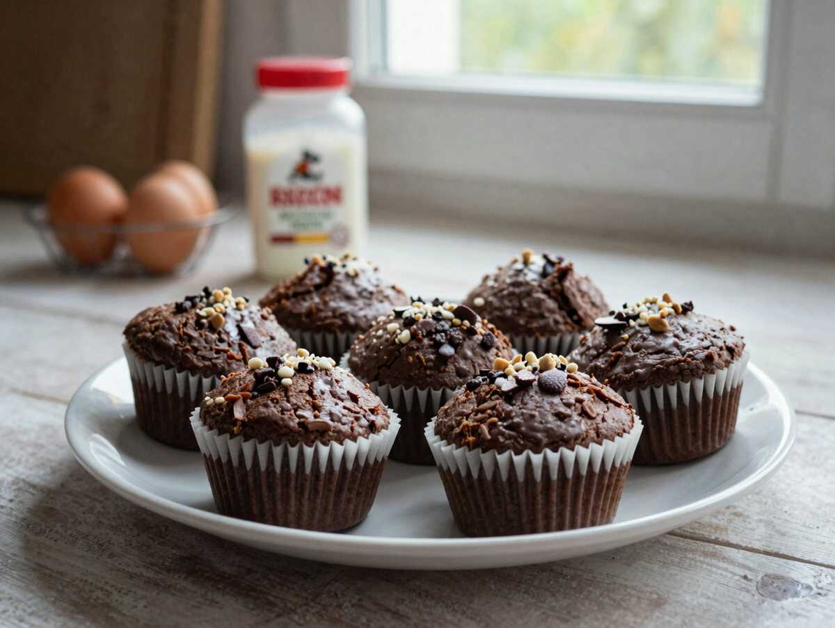 Leckere Schoko-Joghurt Muffins mit Stevia: Das einfache Rezept zum Ausprobieren! – während der Zubereitung