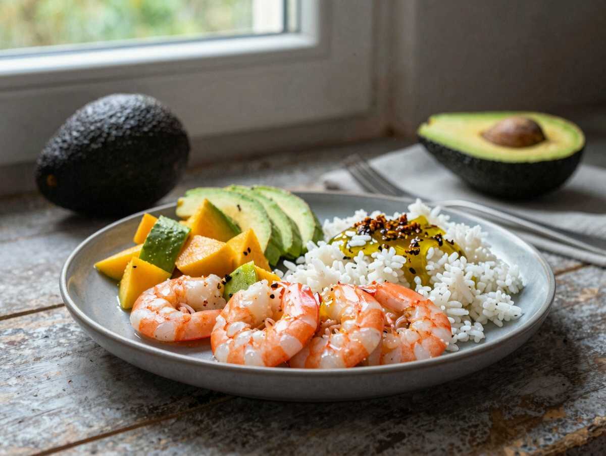 Leckere und erfrischende Shrimps-Avocado-Mango-Bowls, die du lieben wirst! – während der Zubereitung