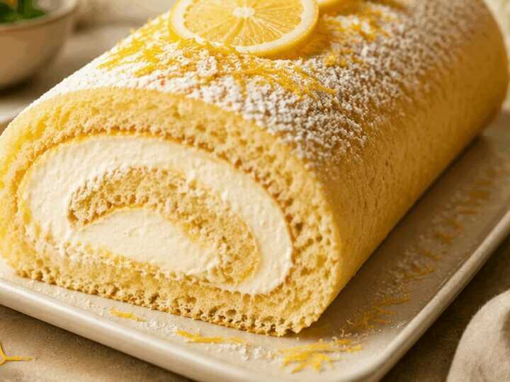 Leckere Zitronen-Biskuitrolle: Das unwiderstehliche Rezept zum Nachmachen!