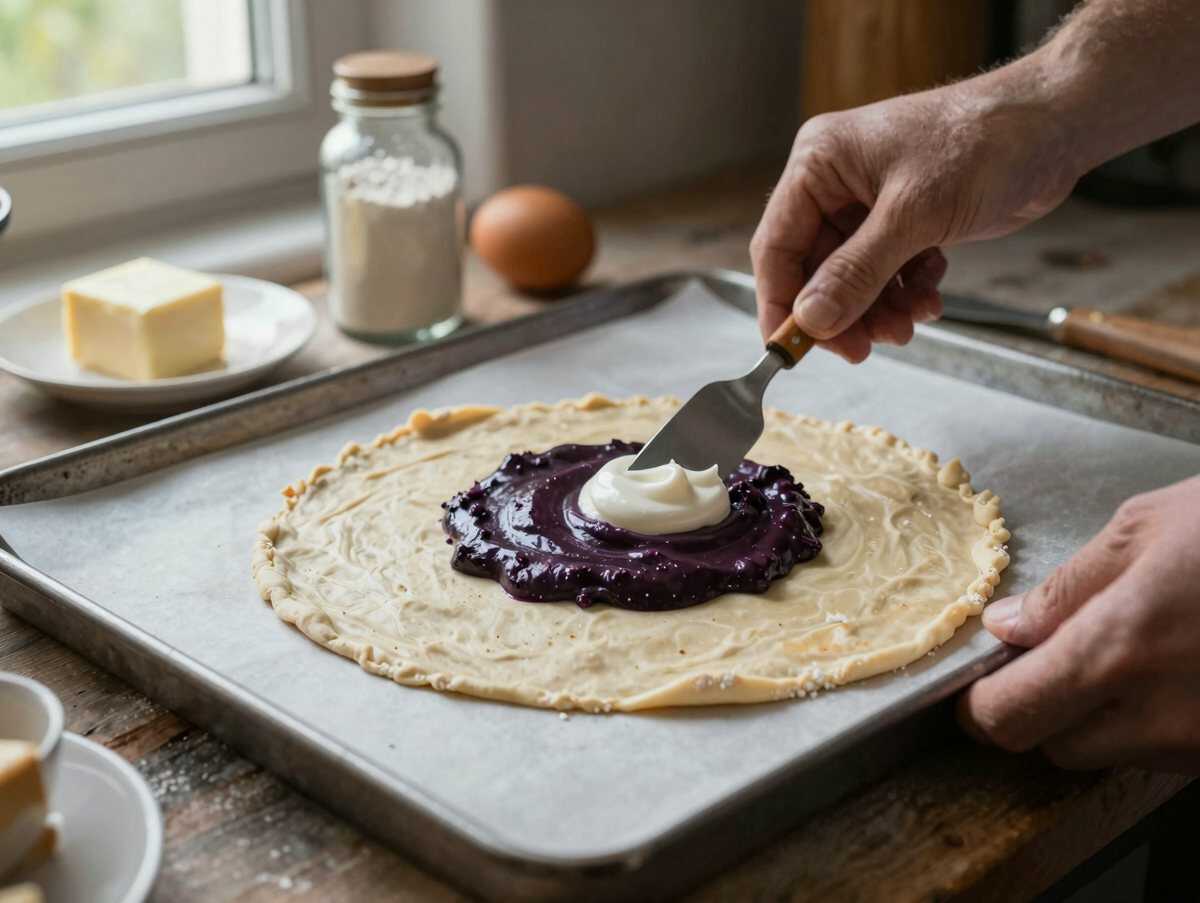 Leckerer Mohnkuchen mit Vanillecreme und Schoko: Ein Rezept, das garantiert gelingt! – während der Zubereitung