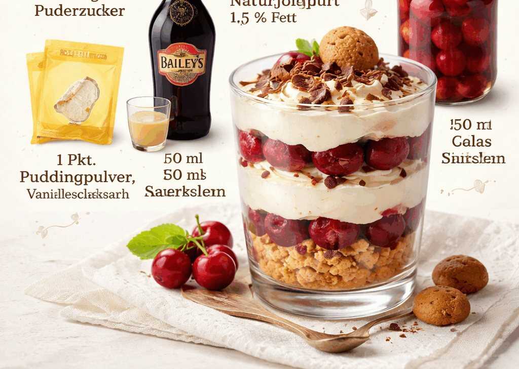 Baileys-Dessert im Glas