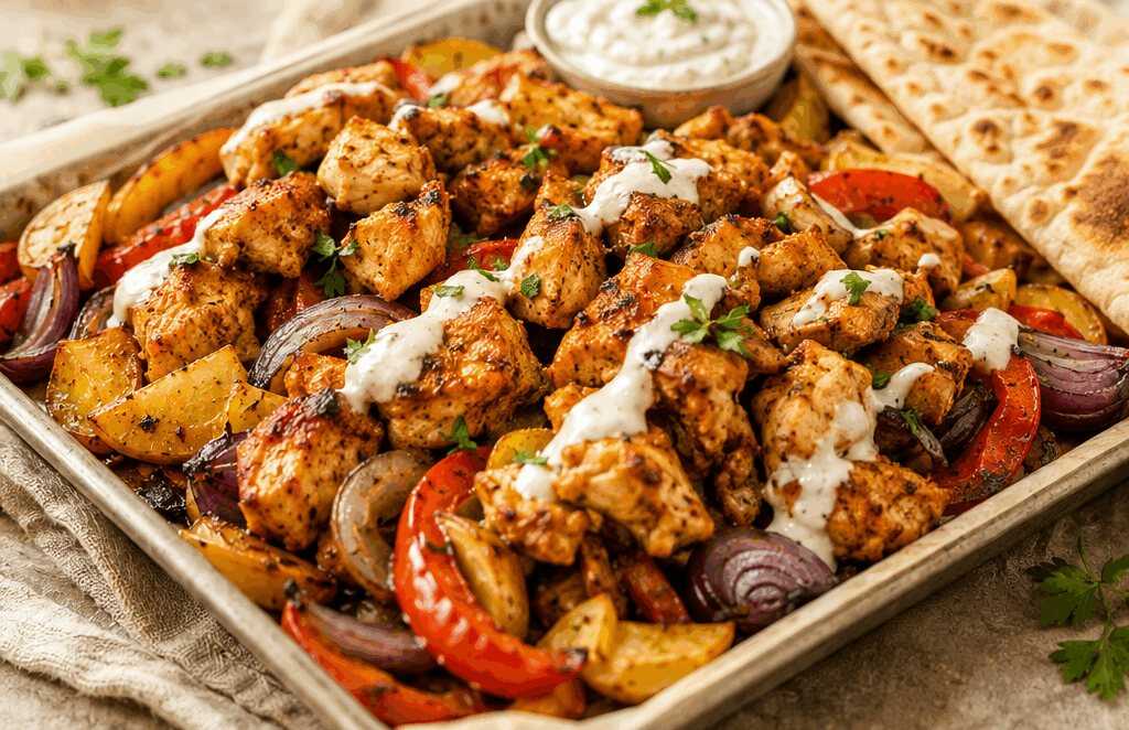 Leckeres Chicken Shawarma: Blitzschnelles Blechgericht für Genießer