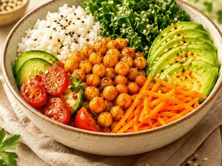 Leckeres Kichererbsen-Buddha-Bowl: In nur 10 Minuten fertig!